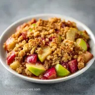 Apple Rhubarb Crisp with Lemon