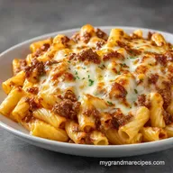 Baked Ground Beef Ziti for 6 Servings