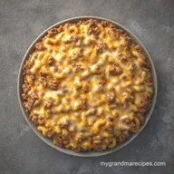 Cheesy Ground Beef Casserole for 8