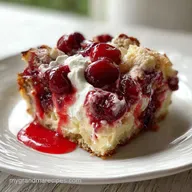 Cherry Cheesecake Dump Cake - Velvety & Golden