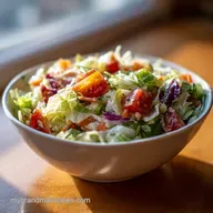 Classic Chopped Salad for 4 Servings with Fresh Crispy Vegetables