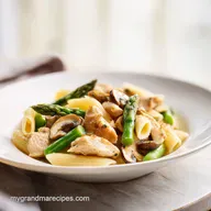 Creamy Mushroom Asparagus Chicken Penne