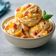 Creamy Homemade Peach Ice Cream
