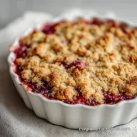 Rhubarb Crisp: Golden Top and Tart