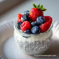 High Protein Chia Seed Pudding with Greek Yogurt and Fresh Berries: Overnight Prep