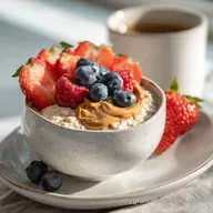 High-Protein Overnight Oats with Peanut Butter (40g Protein Meal Prep Breakfast) - Meal Prep