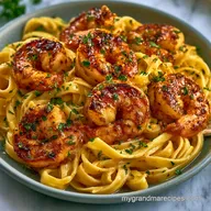 Jerk Shrimp Fettuccine in 30 Minutes