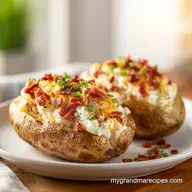 Stuffed Baked Potatoes: Crispy Salt-Crusted Recipe for 4 Servings