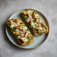Pesto French Bread Pizza with Grilled Chicken