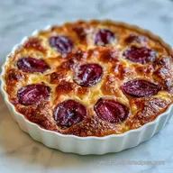 Plum Clafoutis with Brown Sugar