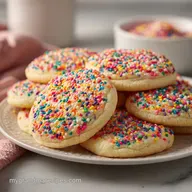 Pudding Cookies With Sprinkles: Velvety
