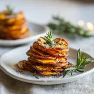 Sweet Potato Stacks: Rosemary Parmesan Baked