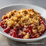 Strawberry Rhubarb Crisp for 6 Servings