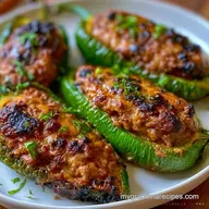 Stuffed Hatch Chiles with Ground Beef