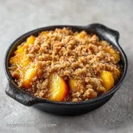 Peach Cobbler in Cast Iron