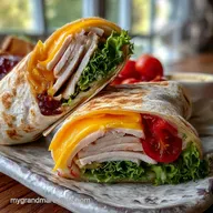 School Lunch Idea for Kids with Turkey and Cheese Wraps: Make-Ahead