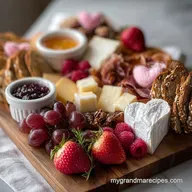 Small Valentines Charcuterie Board with Cheese and 5 Steps to Romance in 20 Minutes