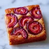 Vanilla Plum Sheet Cake for 10 Servings