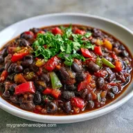 Vegetarian Black Bean Chili in 50 Min