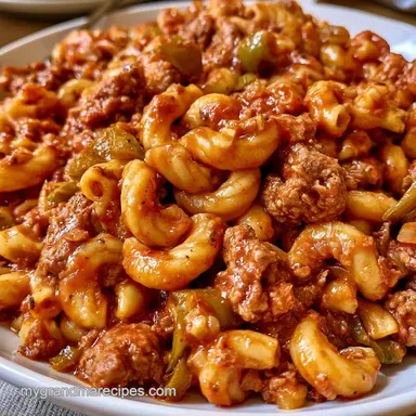 American Goulash One-Pot Recipe Card