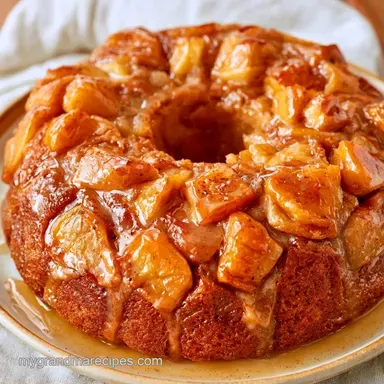 Apple Pie Filling Poke Cake for 12 Recipe Card