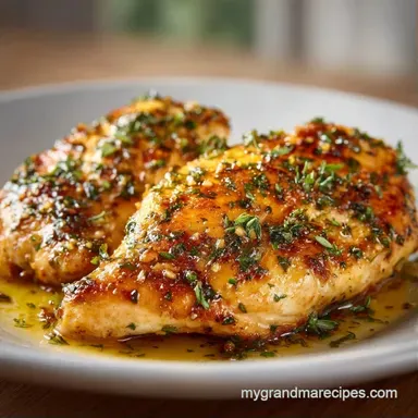 Baked Garlic Herb Chicken in 30 Minutes Recipe Card