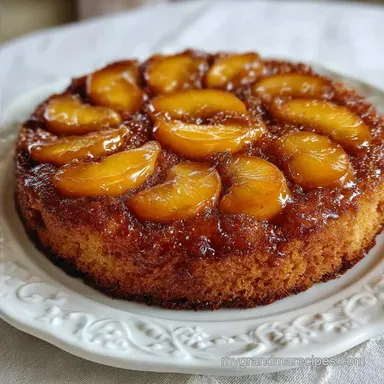 Baking Dish Peach Cake for 12 Servings