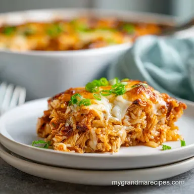 BBQ Chicken Rice Bake with Honey Glaze for 6 Recipe Card