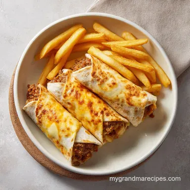Beef Burritos Fries in 30 Minutes Recipe Card