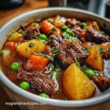 Beef Stew Recipe: Pan-Seared Tender Chunks Recipe Card