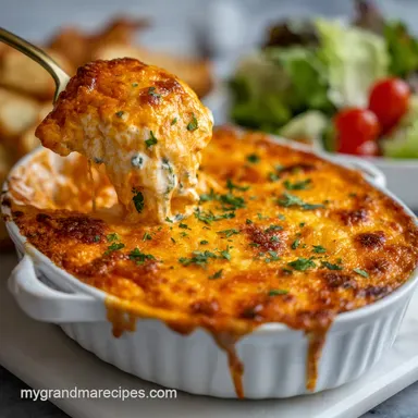 Buffalo Chicken Dip: Ready in 30 Min Creamy Baked Recipe Card