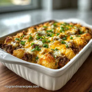Big Mac Tot Casserole: Crispy Tater Tot Bake Recipe Card