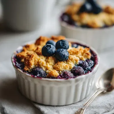 Blueberry Cobbler with Cinnamon: 50 Min Recipe Card