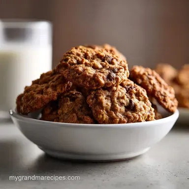 Soft and Chewy Oatmeal Scotchies with Brown Butter for 24 Servings Recipe Card