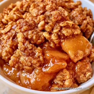 Canned Apple Pie Filling Crisp with Oats