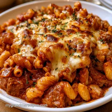 Cheesy American Goulash in 40 Minutes Recipe Card