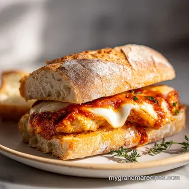 Chicken Parm Sandwiches with Crispy Panko Crust Recipe Card