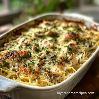 Chicken Tetrazzini Recipe: One-Pot Creamy Comfort Recipe Card