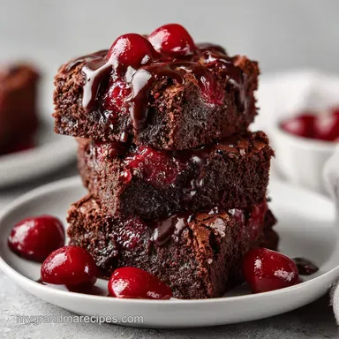 Chocolate Cherry Cordial Brownies Recipe in 55 Minutes Recipe Card