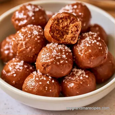 Chocolate Sea Salt Truffles in 30 Min Recipe Card