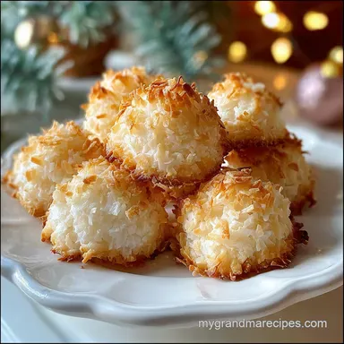 Christmas Coconut Balls: No-Bake Condensed Milk Recipe Recipe Card
