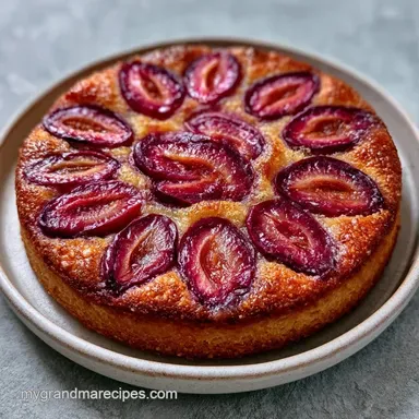 Classic Plum Dessert for 8 Servings Recipe Card
