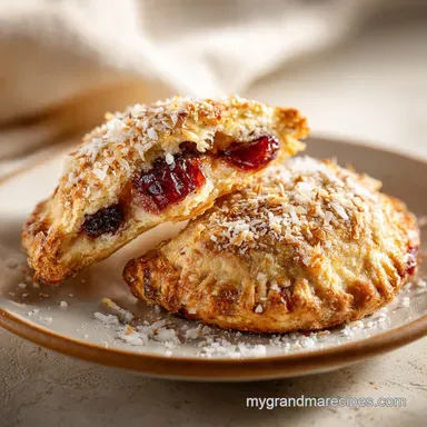Toasted Coconut Cherry Hand Pies in 45 Minutes Recipe Card