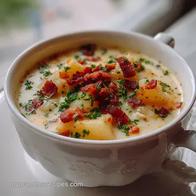 Irresistible Easy Cozy Loaded Potato Soup Ready in 45 Minutes Recipe Card