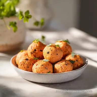 Paprika Chicken Meatballs for 4 Servings Recipe Card