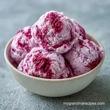 Plum Ice Cream with Fresh Plums Recipe Card