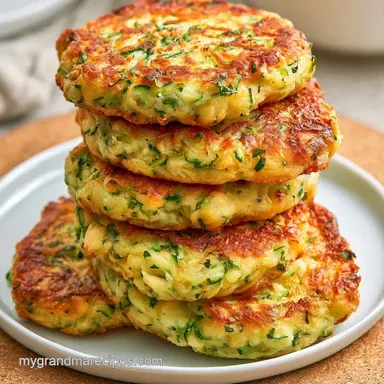 Crispy Baked Zucchini Fritters in 30 Min Recipe Card