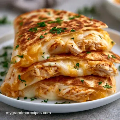 Quesadillas in 15 Minutes Recipe Card