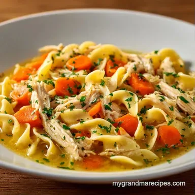 Crockpot Chicken Noodle Soup: Silky Recipe Card