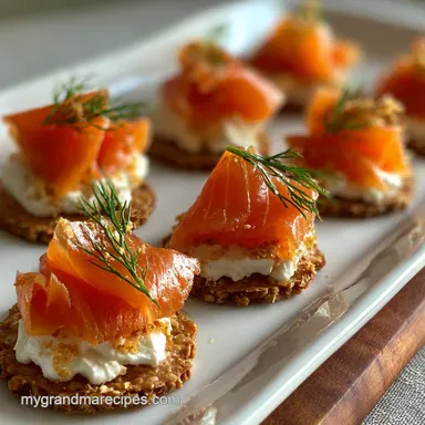 New Years Eve Appetizer with Smoked Salmon Make-Ahead Recipe Card